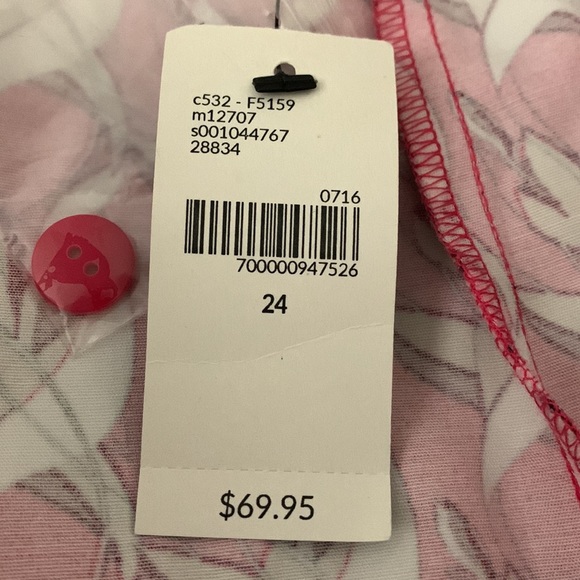 Lane Bryant hot pink pattern ankle length pant Lena fit unique NWT plus sz 24 - Picture 7 of 10